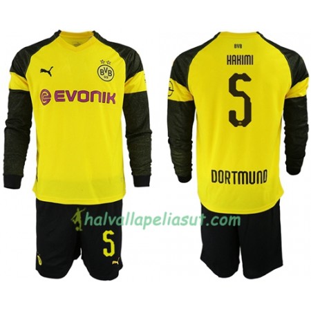 Jalkapallo Pelipaidat Borussia Dortmund Hakimi 5 Lasten Kotipaita 2018-2019 Pitkähihainen